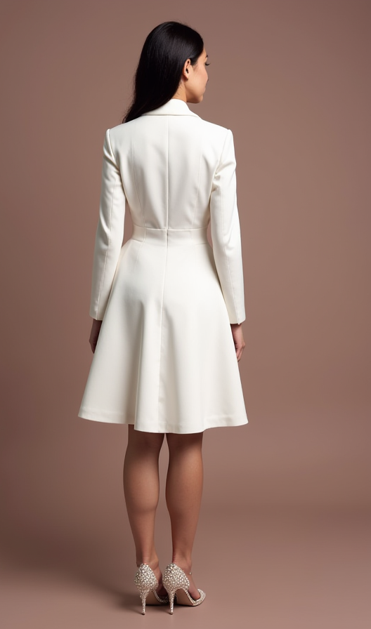 Elegant White Mini Short Wedding Dress with a Belted Waist for a Defined Silhouette