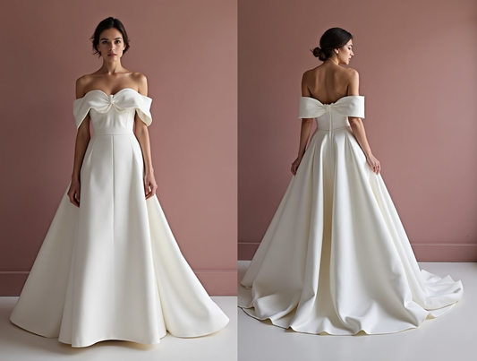Unique White Princess Bridal Gown with Cascading Ruffles and a Dramatic Silhouette