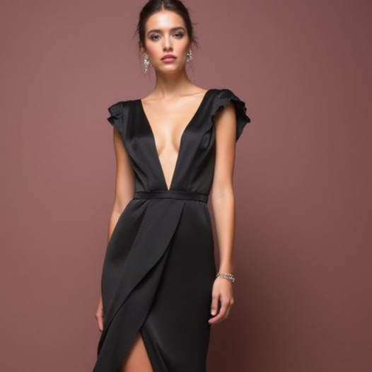 Gothic Black Wedding Dress with a Vintage Touch for Dark Romance