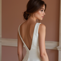 Glamorous White A-Line Bridal Gown with Sparkling Beads and Elegant Train