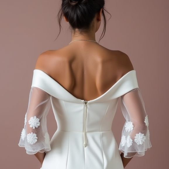 Mini Short Wedding Dress with a Classic A-Line Fit for Chic Brides