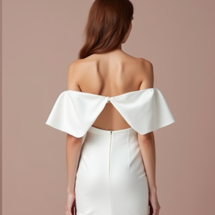 Timeless White Mermaid Wedding Dress with a Simple, Elegant Silhouette