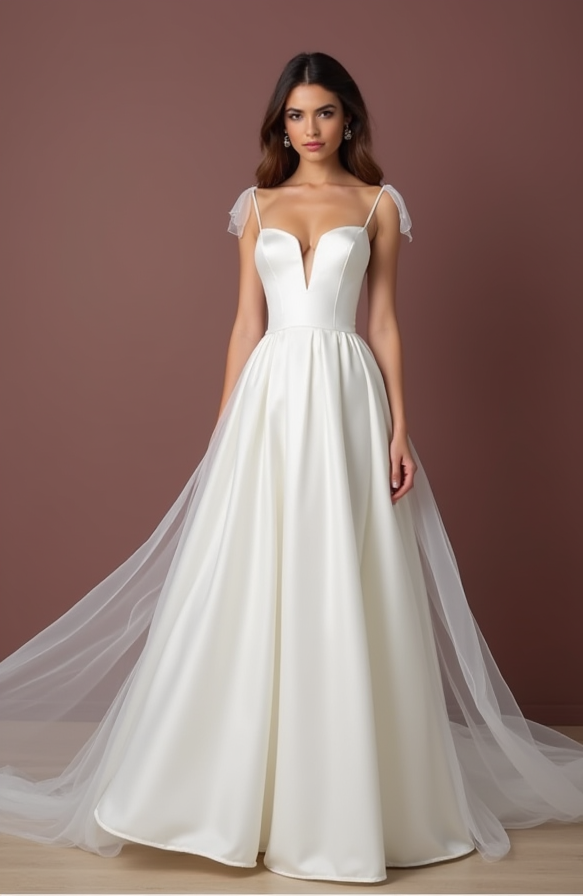 Vintage-Inspired White Princess Wedding Dress for a Timeless Look
