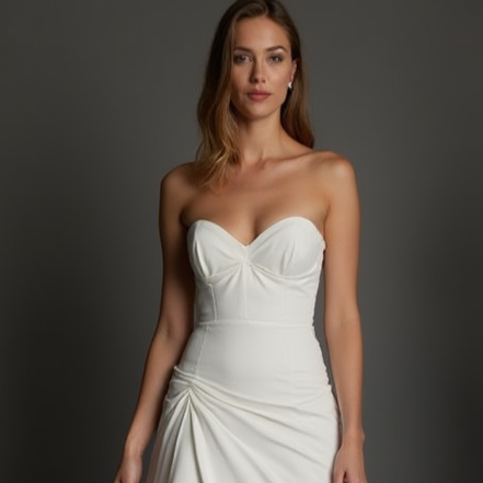 Stunning White Mini Short Wedding Dress with a Tiered Skirt for Extra Volume and Drama