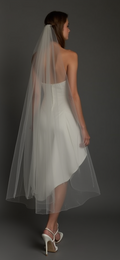 Stunning White Mini Short Wedding Dress with a Tiered Skirt for Extra Volume and Drama