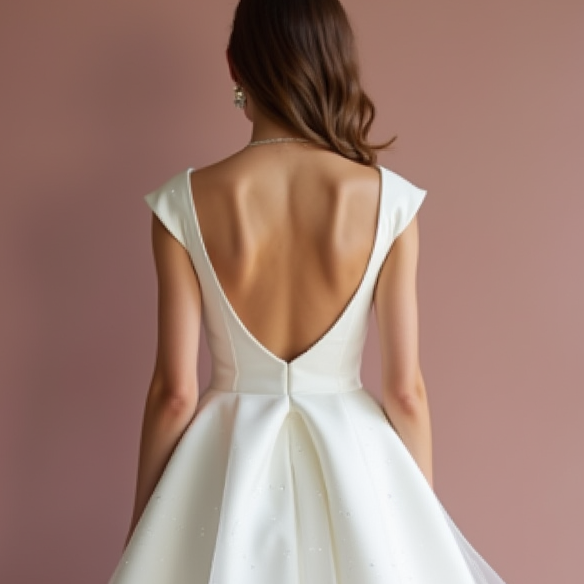 Glamorous White Mini Short Wedding Dress with Beaded Straps for Extra Sparkle