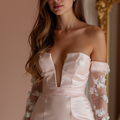Glamorous Pink Evening Dress & Prom Dress with Sculpted Fit and Flowing Skirt