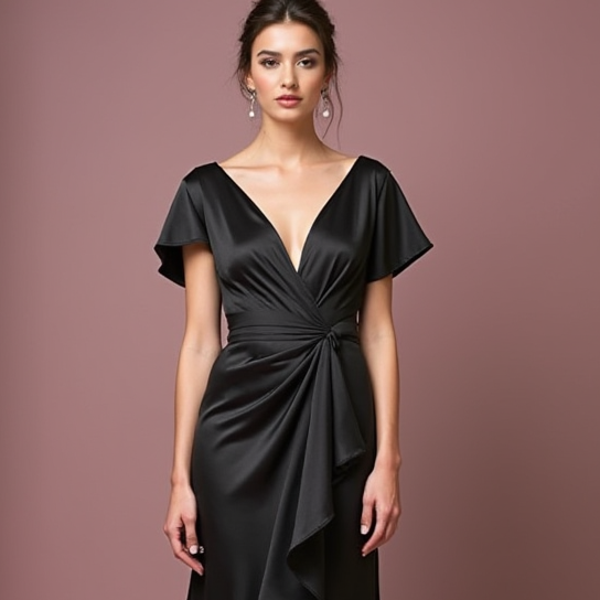 Black Wedding Prom Dress with Sparkling Details for a Bold Look
