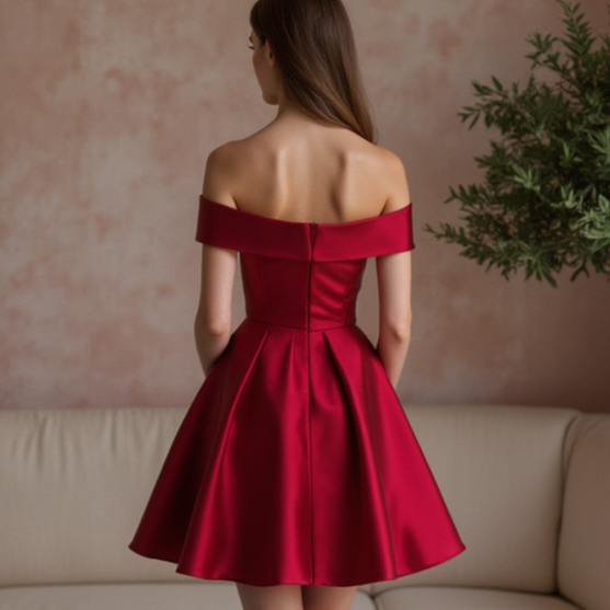 Show-Stopping Red Evening Dress & Prom Dress with Ombre Tulle and Sparkles