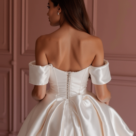 Minimalist White Mini Short Wedding Dress with a Halter Neckline for a Chic and Contemporary Style