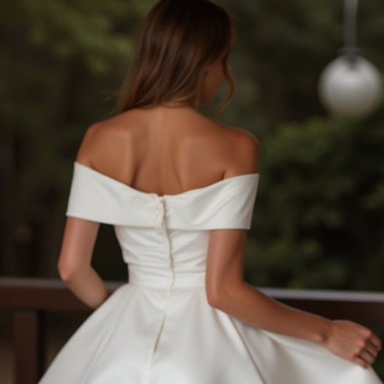 Glamorous White Mini Short Wedding Dress with Beaded Straps for an Extra Touch of Sparkle