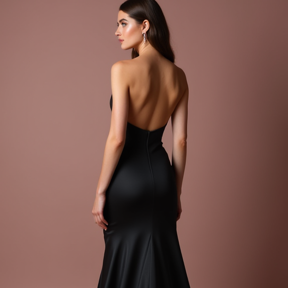 Gothic Black Wedding Dress with Velvet Accents for a Luxurious Feel