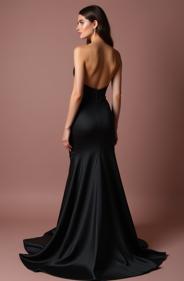 Gothic Black Wedding Dress with Velvet Accents for a Luxurious Feel