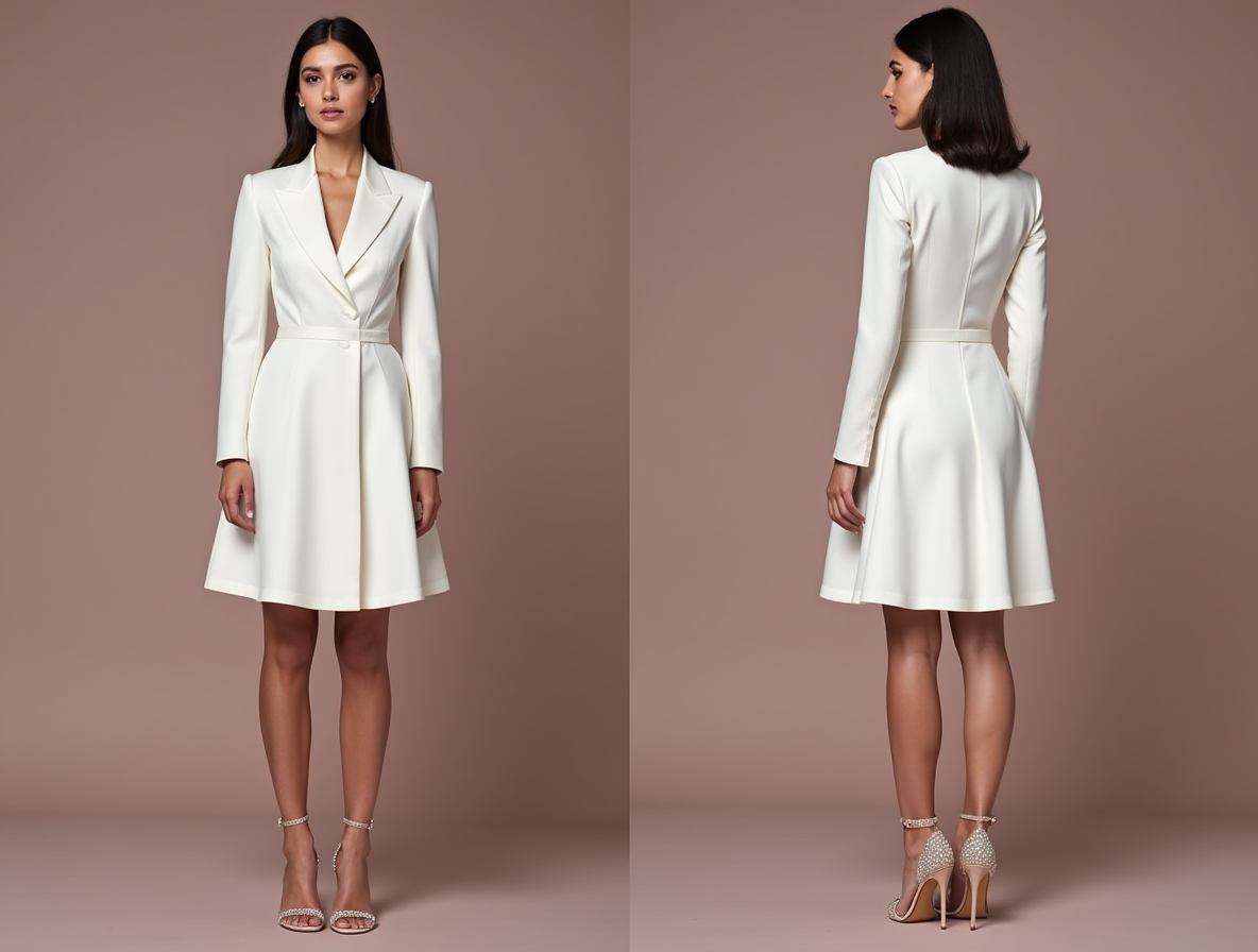 Chic White Mini Short Wedding Dress with a Sculpted Bodice for a Stunning Bridal Look