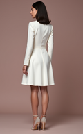 Chic White Mini Short Wedding Dress with a Sculpted Bodice for a Stunning Bridal Look