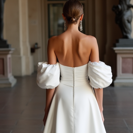 Romantic White Mermaid Wedding Dress with Floral Lace and a Fitted Bodice