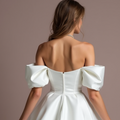 Elegant White Princess Wedding Dress with an Illusion Neckline and Sparkling Details