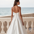 Fairytale White Princess Ball Gown with a Crystal-Encrusted Corset and Flowing Skirt