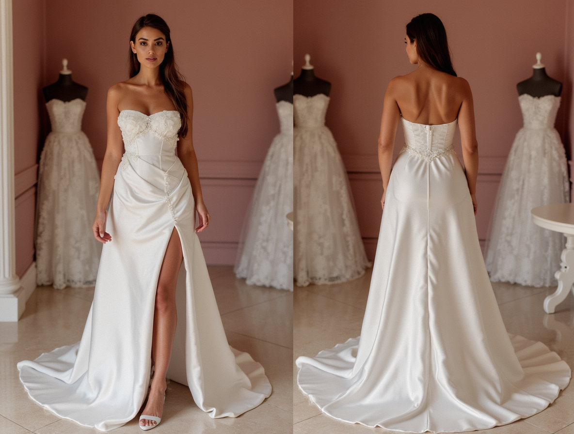 Chic White A-Line Wedding Dress with a High Neckline for a Timeless Bridal Look