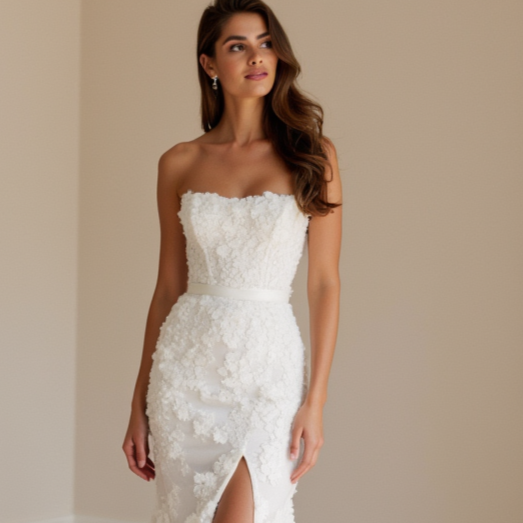 Sexy White Mermaid Wedding Dress with a Low Back for a Bold, Dramatic Look