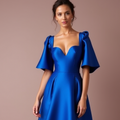 Sexy Blue Evening Dress and Prom Gown with a Slit for a Bold, Edgy Look
