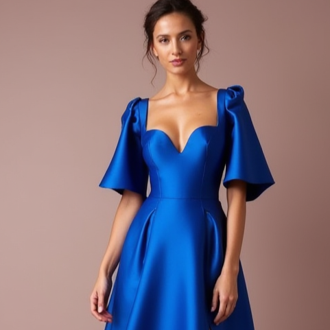Sexy Blue Evening Dress and Prom Gown with a Slit for a Bold, Edgy Look