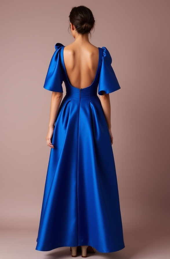 Sexy Blue Evening Dress and Prom Gown with a Slit for a Bold, Edgy Look