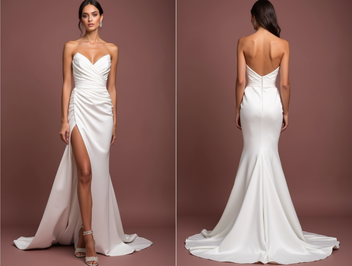 A-Line White Wedding Dress with Button Details for a Vintage-Inspired Look