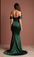 Vintage-Inspired Green Evening Dress & Prom Dress with Beaded Fringe