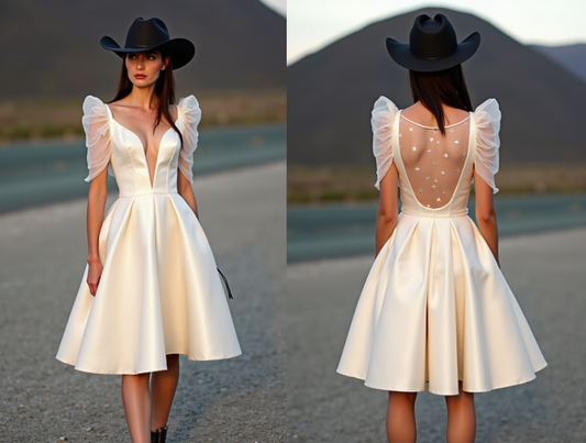 Short Mini Wedding Dress for Modern Brides Wanting a Chic Look
