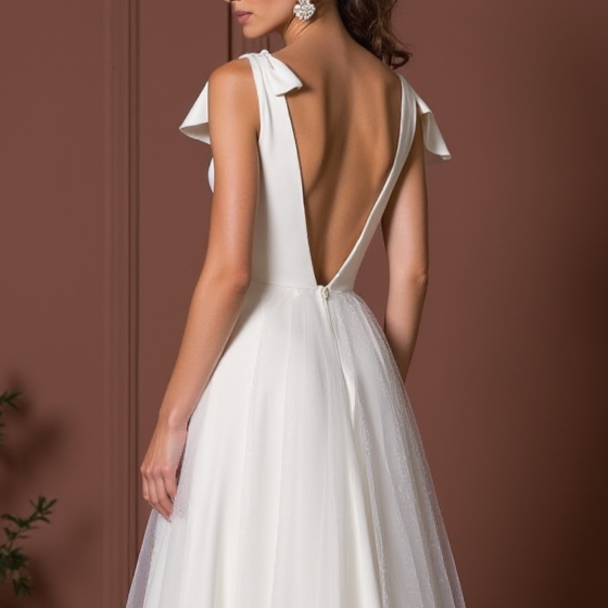 A-Line Wedding Dress with a Halter Neckline for a Unique Touch