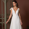 A-Line Wedding Dress with a Halter Neckline for a Unique Touch