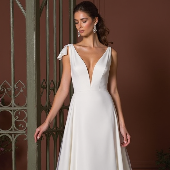 A-Line Wedding Dress with a Halter Neckline for a Unique Touch