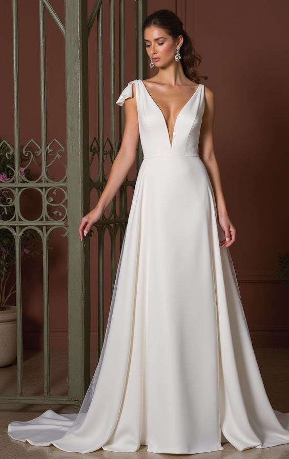 A-Line Wedding Dress with a Halter Neckline for a Unique Touch