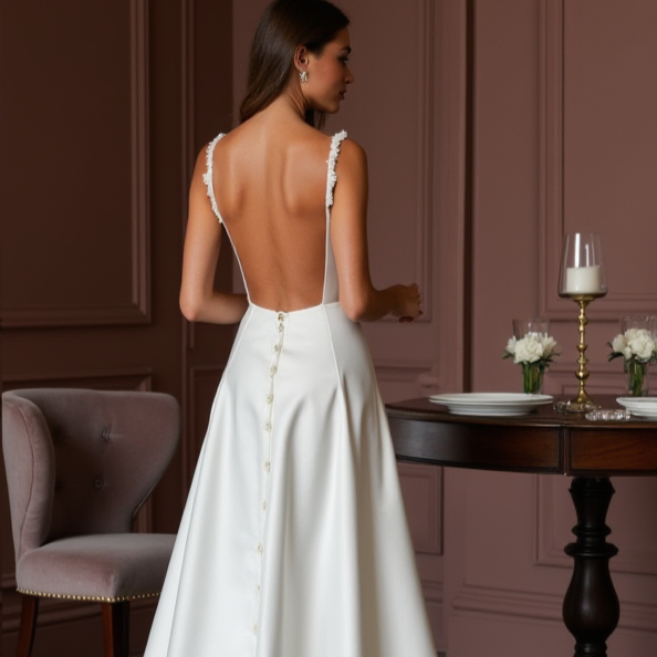 A-Line Wedding Dress for Garden Weddings with a Light and Airy Feel