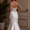 Modern A-Line Wedding Dress with Minimalist Elegance