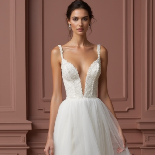 Princess Wedding Dress with a Dramatic Ball Gown Silhouette