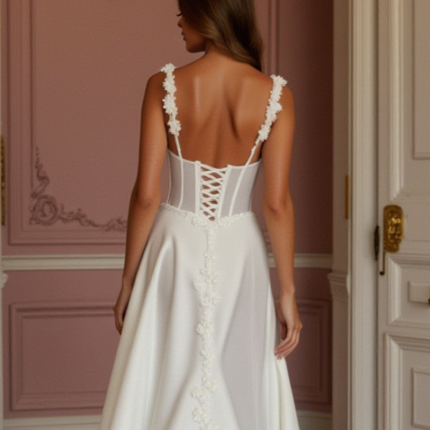 Elegant A-Line Bridal Gown for a Sophisticated Wedding Style
