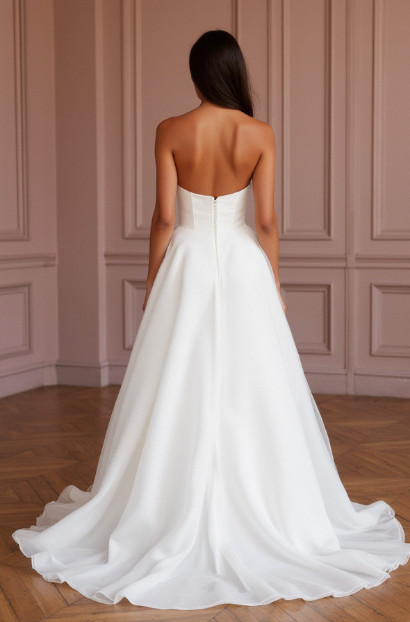 Classic White Ball Gown Wedding Dress for a Princess-Inspired Wedding