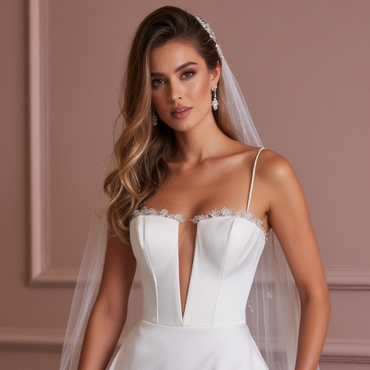A-Line Wedding Dress for Petite Brides with a Perfectly Balanced Fit