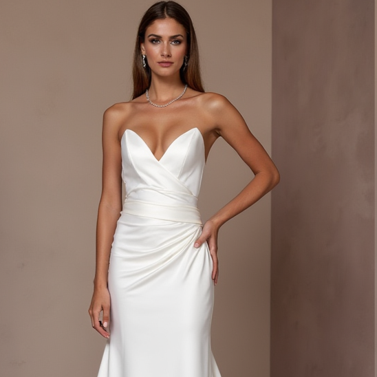 Sexy White Mermaid Wedding Gown with an Off-the-Shoulder Neckline for a Romantic Touch