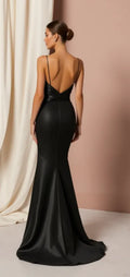 Black Wedding Dress with a Long Train for a Dark Fairytale Look