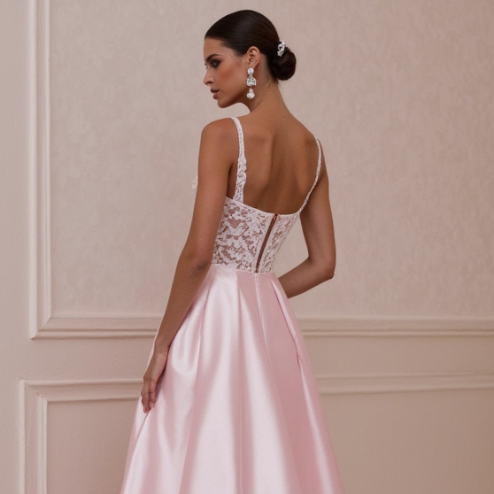 A-Line Bridal Gown with a Romantic Illusion Neckline