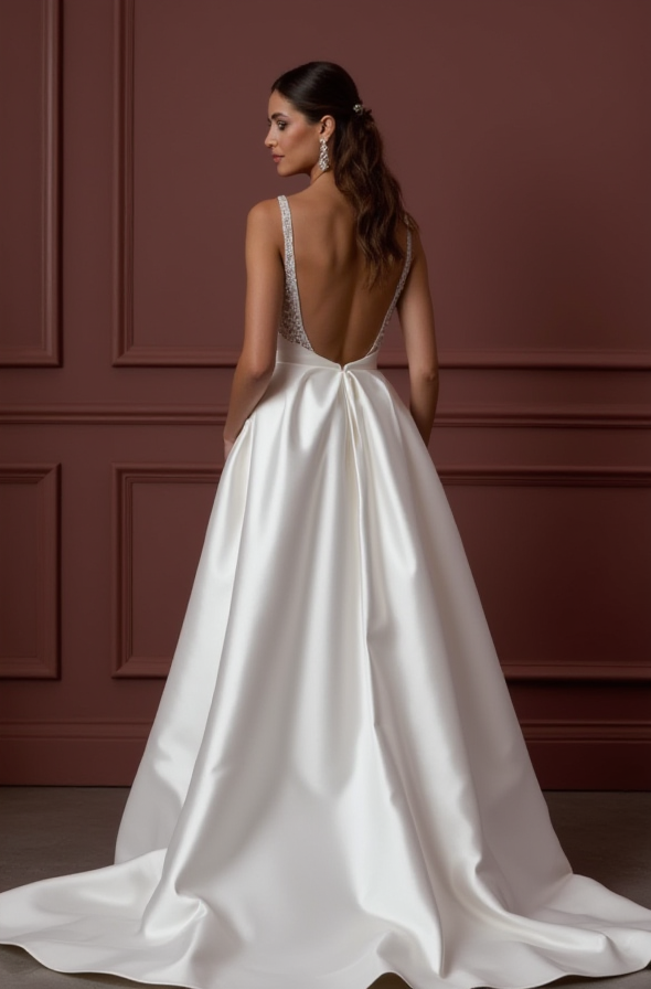 Princess Wedding Gown with a Long Train for a Stunning Entrance