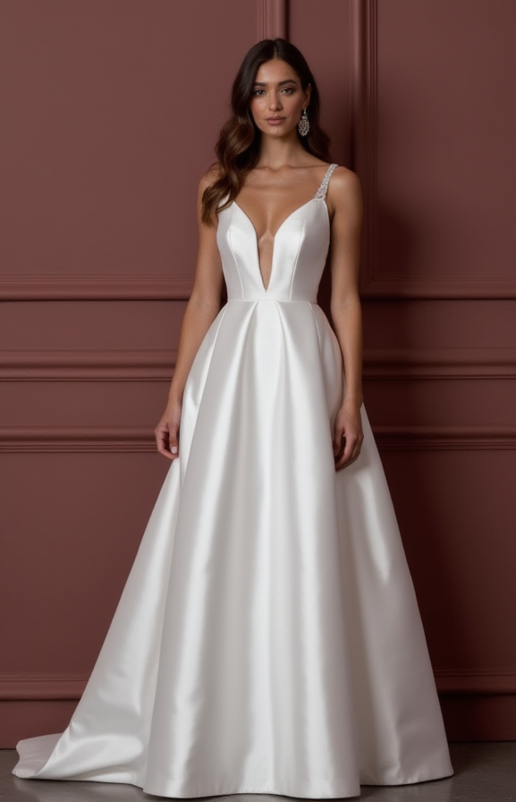 Princess Wedding Gown with a Long Train for a Stunning Entrance