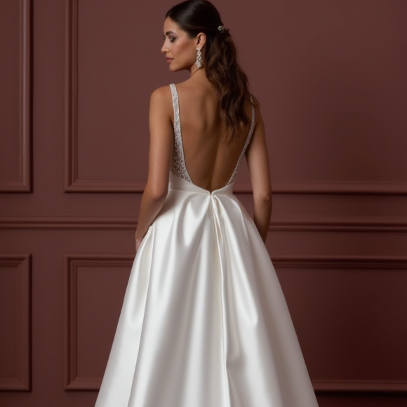 Princess Wedding Gown with a Long Train for a Stunning Entrance