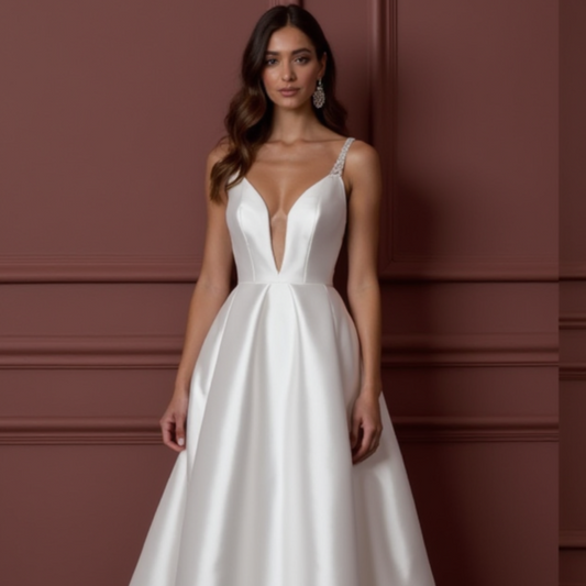 Princess Wedding Gown with a Long Train for a Stunning Entrance