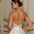 Stunning Short Wedding Dress and Mini Dress with a Satin Finish for a Luxurious Look