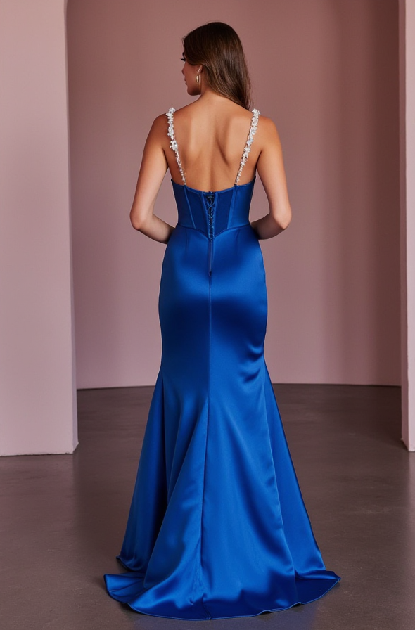 Stunning Evening Dress and Prom Dress with a Plunging Neckline for a Bold Look