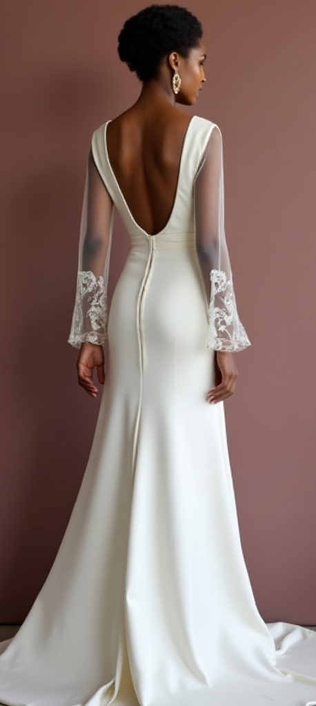 Classic A-Line Wedding Gown with a Satin Finish for a Luxurious Look